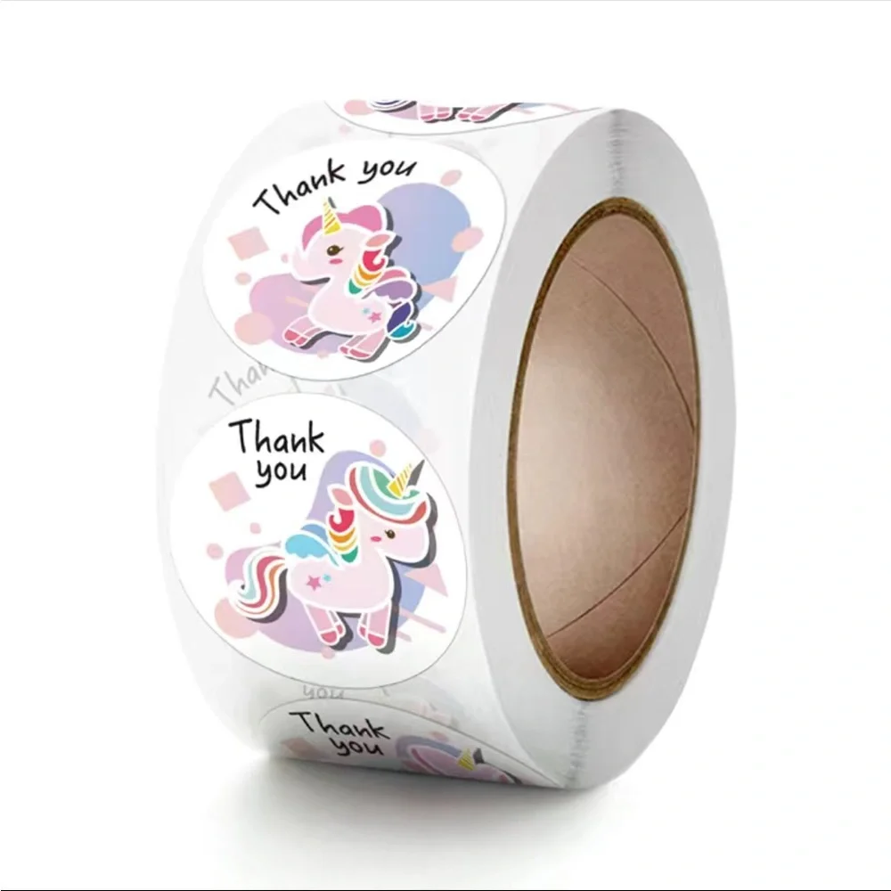 500 Roll Unicorn Thank You Stickers PRICE IS FIRM - Picture 5 of 5